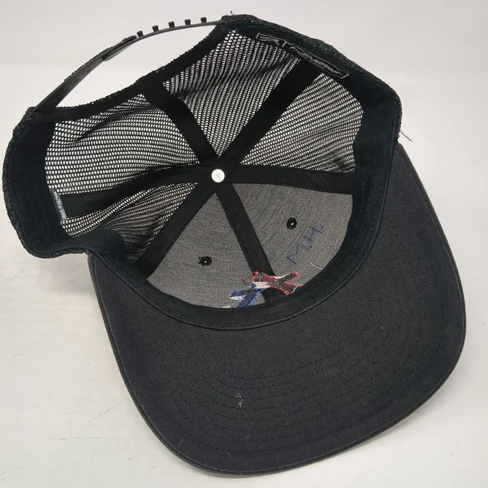 Richardson Trucker Hat Black Size Small AztecEnergy Mesh Snapback Logo Work